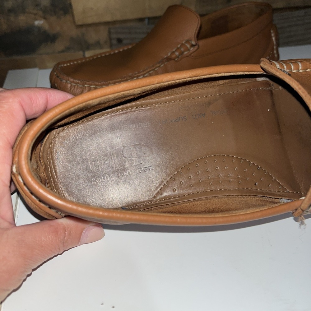 Louis Philippe Loafers Men's Classic Leather Sz 9 US 42 EU Driver Slip On Shoes - Picture 9 of 16